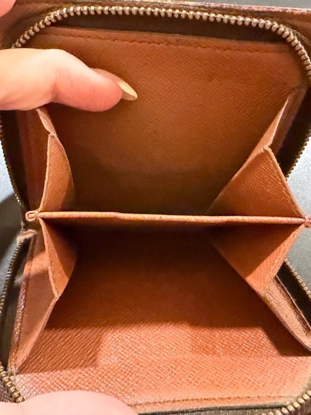 Louis Vuitton Textured Leather Wallet in Cognac - Picture 6 of 15